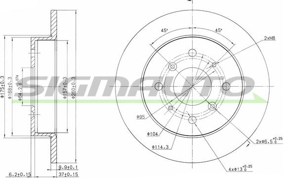 SIGMAUTO DBA360S - Disque de frein cwaw.fr