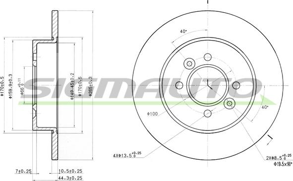 SIGMAUTO DBA362S - Disque de frein cwaw.fr