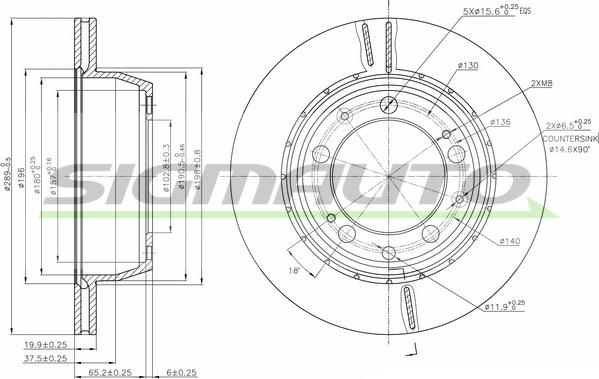 SIGMAUTO DBA314V - Disque de frein cwaw.fr