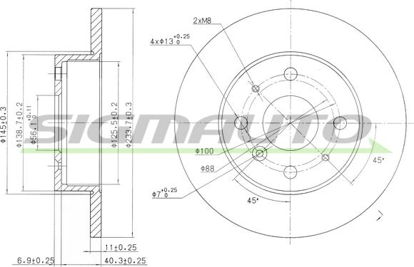 SIGMAUTO DBA386S - Disque de frein cwaw.fr