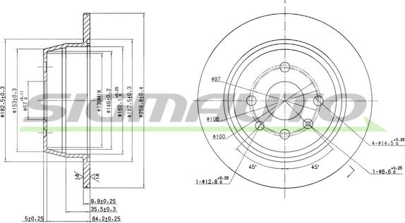 SIGMAUTO DBA331S - Disque de frein cwaw.fr