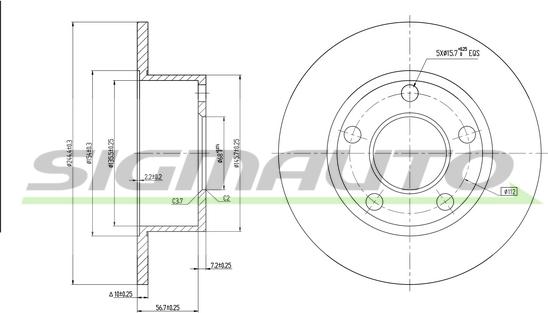 SIGMAUTO DBA321S - Disque de frein cwaw.fr