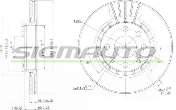 SIGMAUTO DBA328V - Disque de frein cwaw.fr