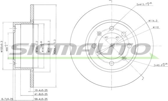 SIGMAUTO DBA374S - Disque de frein cwaw.fr