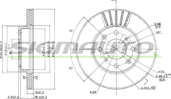 SIGMAUTO DBA377V - Disque de frein cwaw.fr