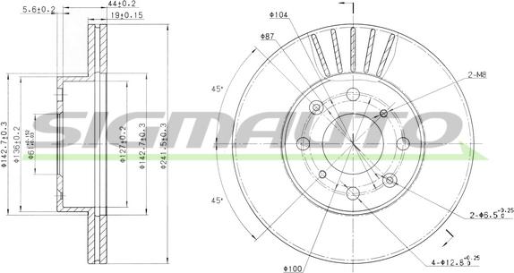 SIGMAUTO DBA294V - Disque de frein cwaw.fr