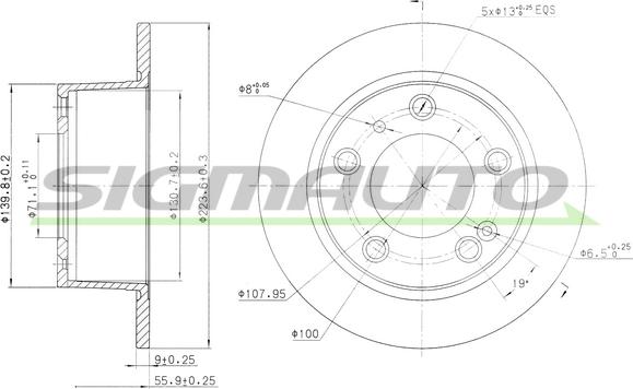 SIGMAUTO DBA247S - Disque de frein cwaw.fr