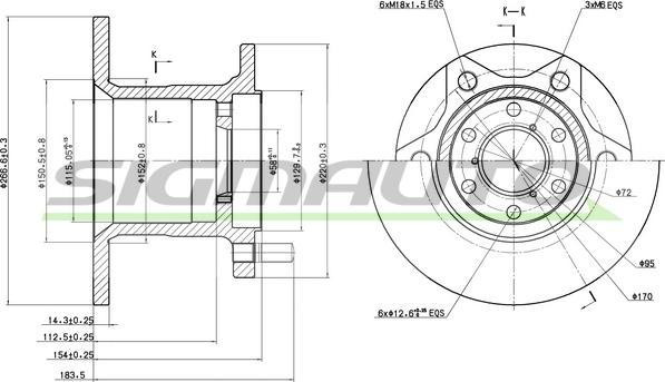 SIGMAUTO DBA254S - Disque de frein cwaw.fr