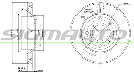 SIGMAUTO DBA214V - Disque de frein cwaw.fr