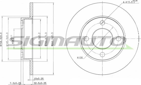 SIGMAUTO DBA216S - Disque de frein cwaw.fr