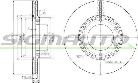 SIGMAUTO DBA218V - Disque de frein cwaw.fr