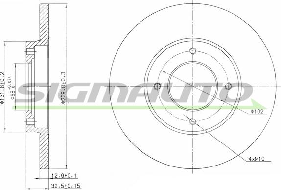 SIGMAUTO DBA282S - Disque de frein cwaw.fr