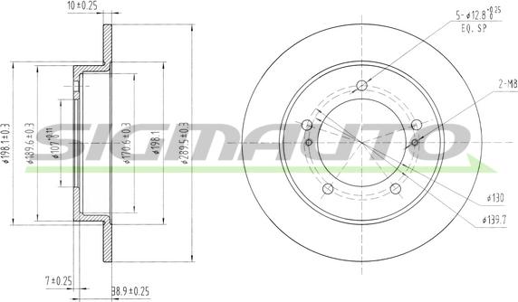 SIGMAUTO DBA233S - Disque de frein cwaw.fr