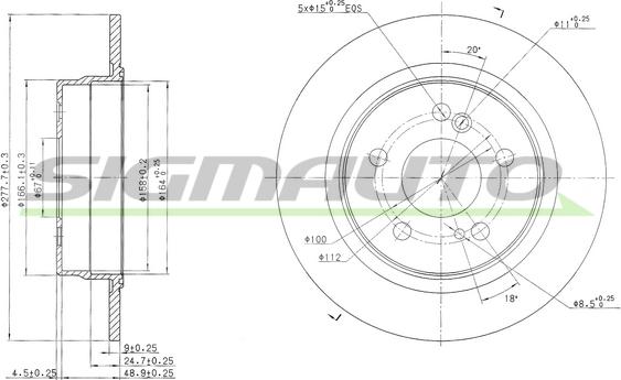 SIGMAUTO DBA224S - Disque de frein cwaw.fr