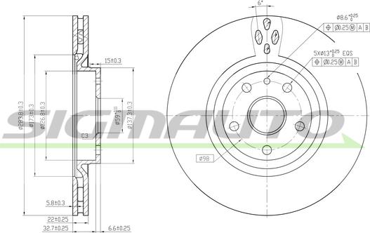 SIGMAUTO DBA797V - Disque de frein cwaw.fr