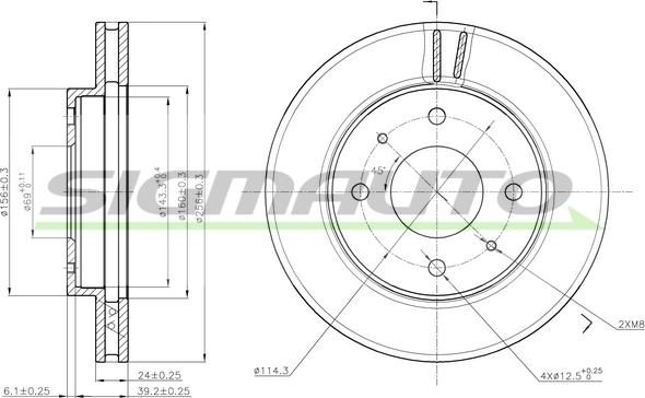 SIGMAUTO DBA741V - Disque de frein cwaw.fr