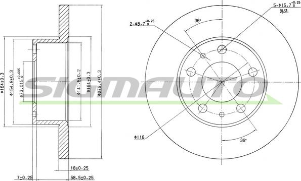 SIGMAUTO DBA758S - Disque de frein cwaw.fr