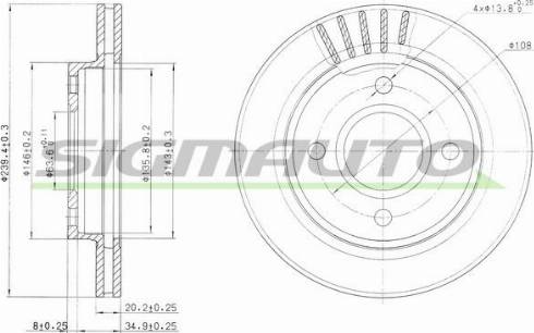 SIGMAUTO DBA766V - Disque de frein cwaw.fr