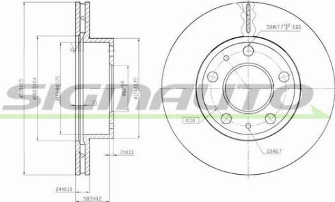 SIGMAUTO DBA768V - Disque de frein cwaw.fr