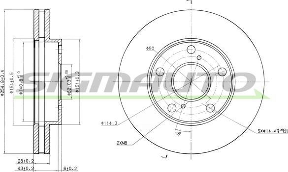 SIGMAUTO DBA702V - Disque de frein cwaw.fr