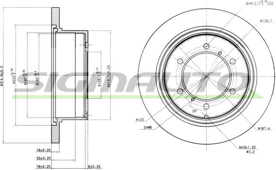 SIGMAUTO DBA715S - Disque de frein cwaw.fr