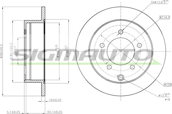 SIGMAUTO DBB986S - Disque de frein cwaw.fr