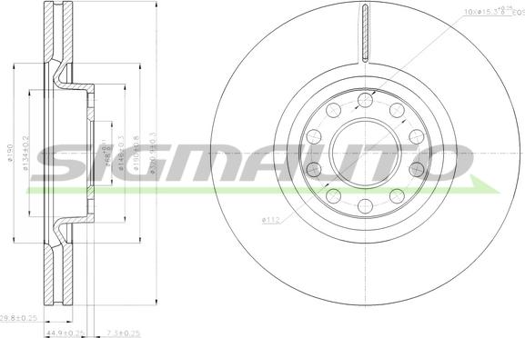 SIGMAUTO DBB983V - Disque de frein cwaw.fr