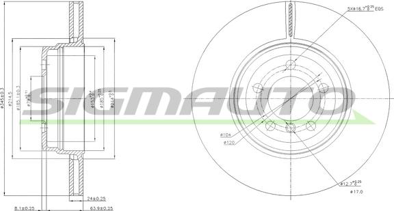 SIGMAUTO DBB936V - Disque de frein cwaw.fr