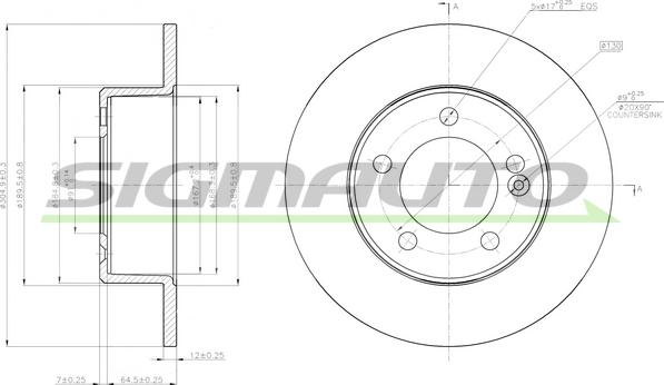 SIGMAUTO DBB976S - Disque de frein cwaw.fr