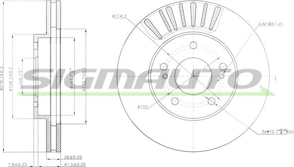 SIGMAUTO DBB494V - Disque de frein cwaw.fr