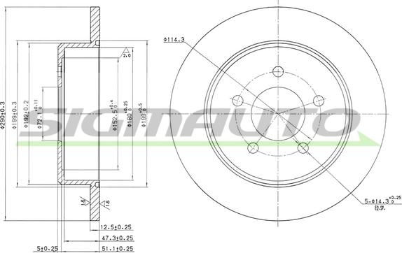 SIGMAUTO DBB492S - Disque de frein cwaw.fr