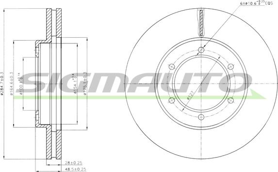 SIGMAUTO DBB441V - Disque de frein cwaw.fr