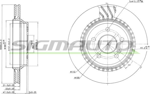 SIGMAUTO DBB457V - Disque de frein cwaw.fr