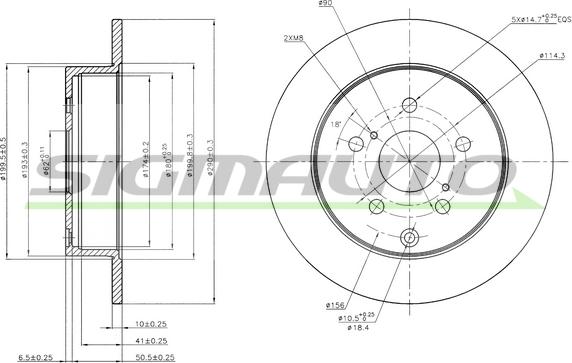 SIGMAUTO DBB409S - Disque de frein cwaw.fr