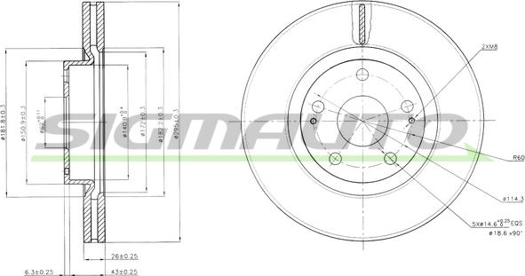 SIGMAUTO DBB401V - Disque de frein cwaw.fr