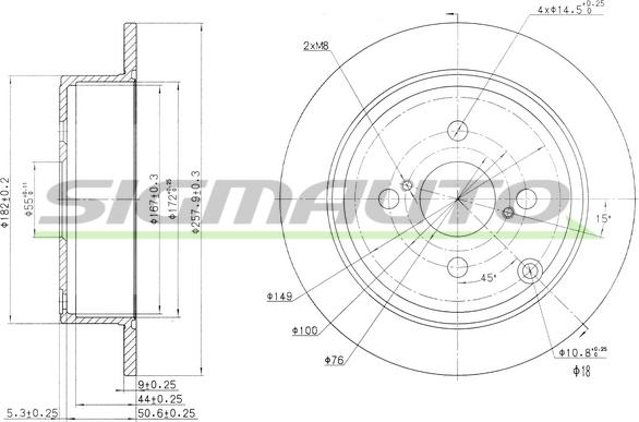 SIGMAUTO DBB419S - Disque de frein cwaw.fr