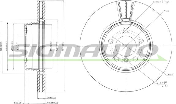 SIGMAUTO DBB411V - Disque de frein cwaw.fr