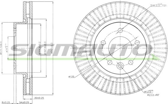 SIGMAUTO DBB430V - Disque de frein cwaw.fr