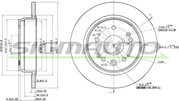 SIGMAUTO DBB540S - Disque de frein cwaw.fr