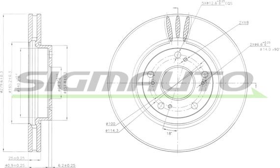 SIGMAUTO DBB557V - Disque de frein cwaw.fr