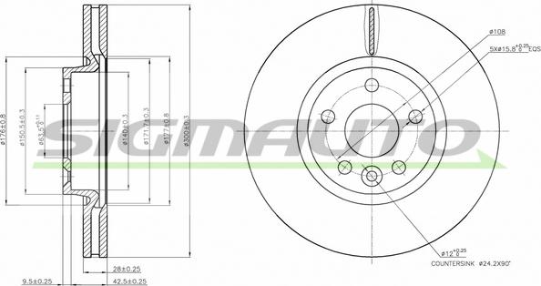 SIGMAUTO DBB567V - Disque de frein cwaw.fr