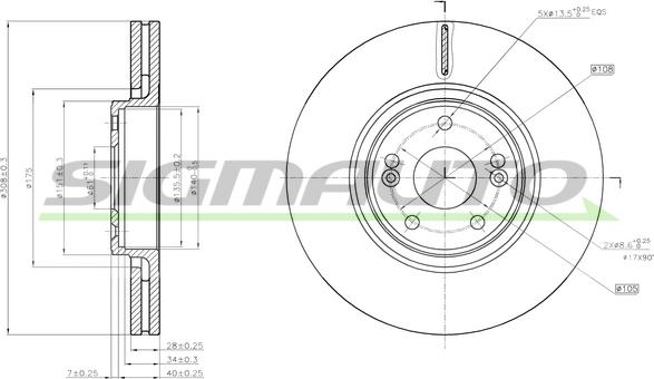 SIGMAUTO DBB511V - Disque de frein cwaw.fr