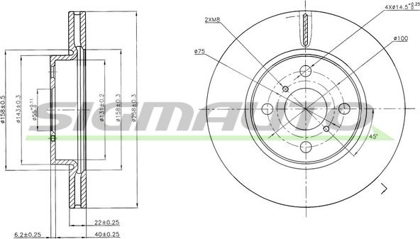 SIGMAUTO DBB587V - Disque de frein cwaw.fr