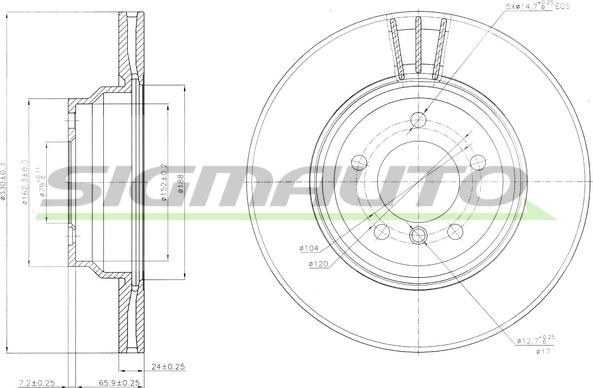 SIGMAUTO DBB535V - Disque de frein cwaw.fr