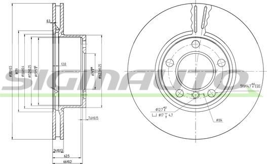 SIGMAUTO DBB536V - Disque de frein cwaw.fr