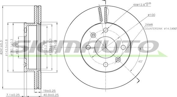 SIGMAUTO DBB529V - Disque de frein cwaw.fr