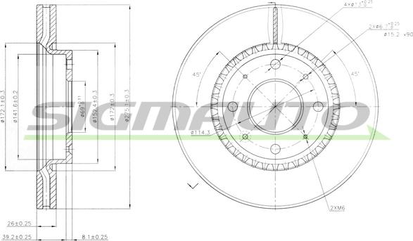 SIGMAUTO DBB528V - Disque de frein cwaw.fr