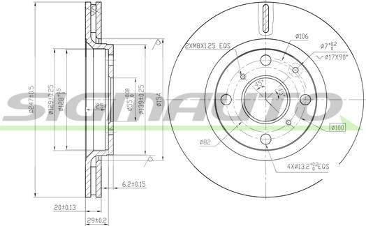 SIGMAUTO DBB527V - Disque de frein cwaw.fr