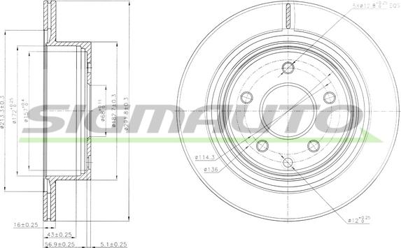 SIGMAUTO DBB579V - Disque de frein cwaw.fr