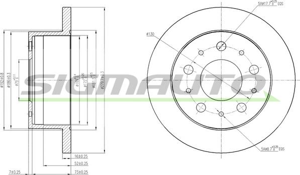 SIGMAUTO DBB574S - Disque de frein cwaw.fr